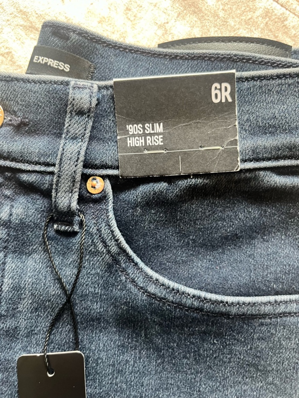 Express Women's '90s Slim High-Rise Jeans - Dark Indigo